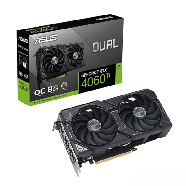 کارت گرافیک ایسوس مدل RTX 4060 TI DUAL OC – حافظه 8G با گارانتی شرکتی